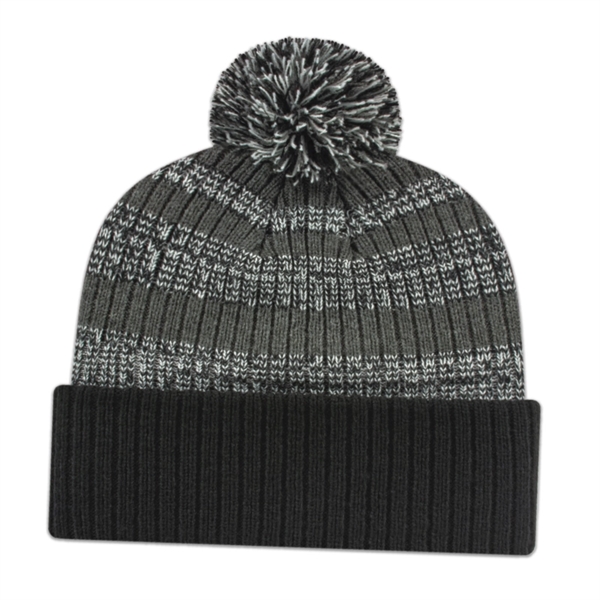 Heavy Ribbed Knit Toque with Cuff - Heavy Ribbed Knit Toque with Cuff - Image 3 of 4