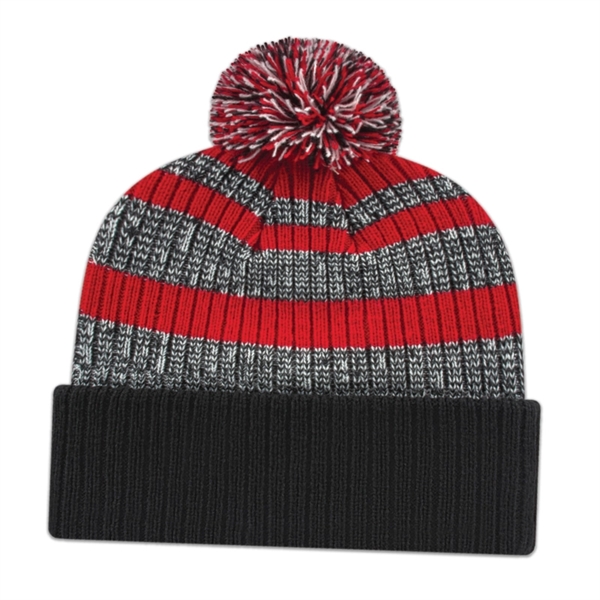 Heavy Ribbed Knit Toque with Cuff - Heavy Ribbed Knit Toque with Cuff - Image 4 of 4