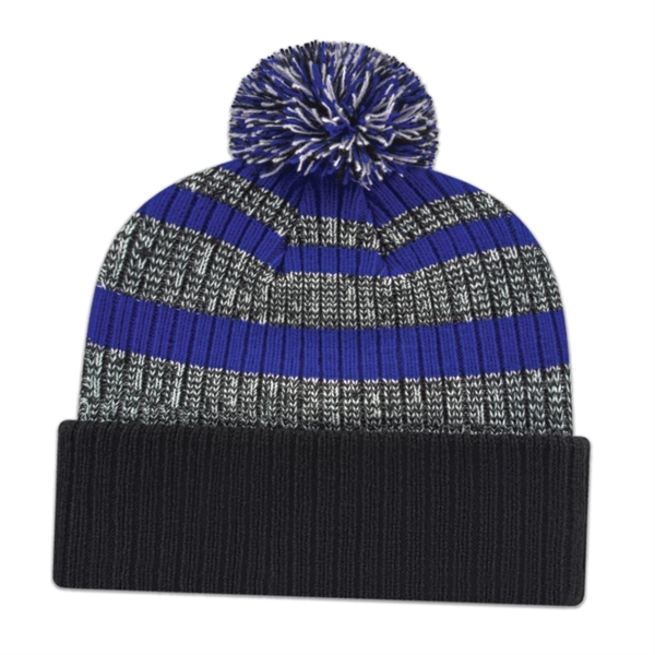 Heavy Ribbed Knit Toque with Cuff - Heavy Ribbed Knit Toque with Cuff - Image 1 of 4