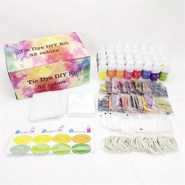 32 Colors Tie Dry DIY Kit - 32 Colors Tie Dry DIY Kit - Image 1 of 6