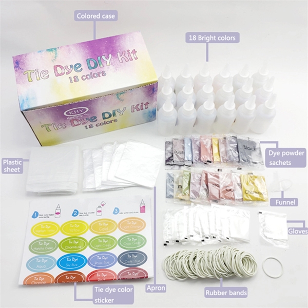 32 Colors Tie Dry DIY Kit - 32 Colors Tie Dry DIY Kit - Image 4 of 6