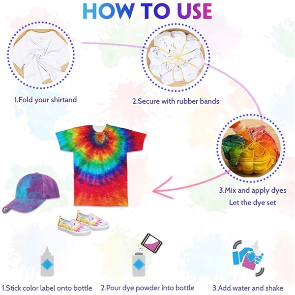 32 Colors Tie Dry DIY Kit - 32 Colors Tie Dry DIY Kit - Image 5 of 6