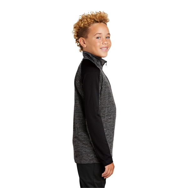 Sport-Tek Youth PosiCharge Electric Heather Colorblock 1/... - Sport-Tek Youth PosiCharge Electric Heather Colorblock 1/... - Image 23 of 28