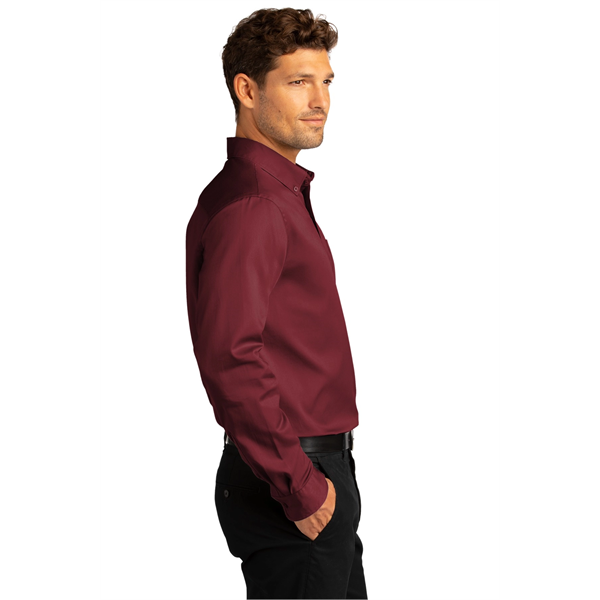 Port Authority Long Sleeve SuperPro React Twill Shirt. - Port Authority Long Sleeve SuperPro React Twill Shirt. - Image 7 of 91