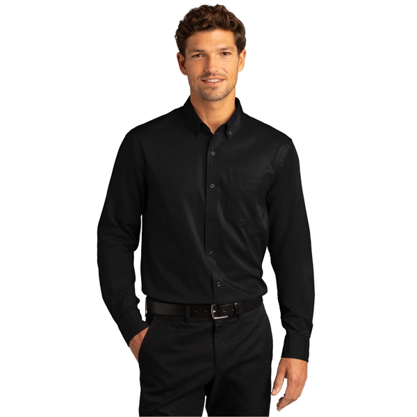 Port Authority Long Sleeve SuperPro React Twill Shirt. - Port Authority Long Sleeve SuperPro React Twill Shirt. - Image 20 of 91