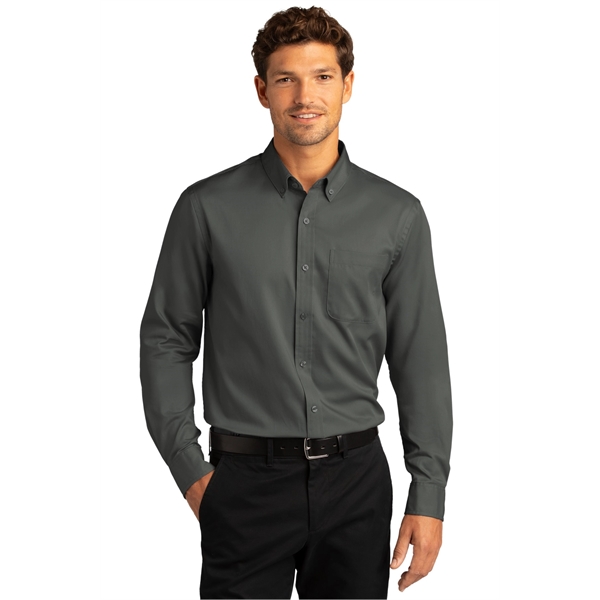 Port Authority Long Sleeve SuperPro React Twill Shirt. - Port Authority Long Sleeve SuperPro React Twill Shirt. - Image 55 of 91