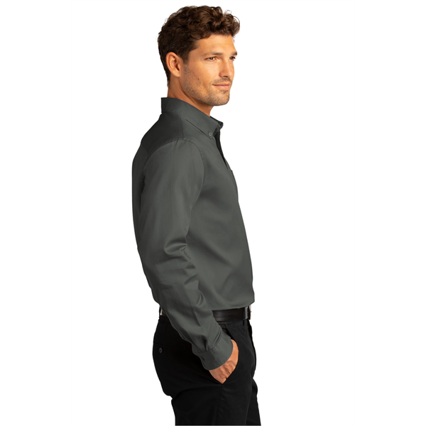 Port Authority Long Sleeve SuperPro React Twill Shirt. - Port Authority Long Sleeve SuperPro React Twill Shirt. - Image 57 of 91