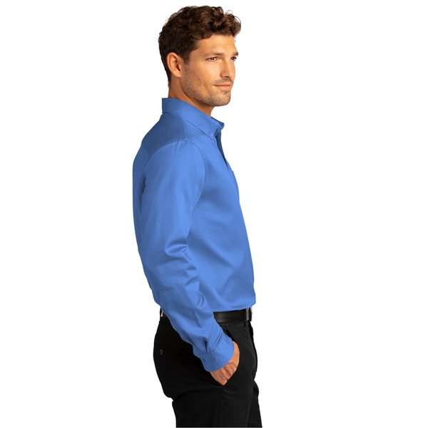 Port Authority Long Sleeve SuperPro React Twill Shirt. - Port Authority Long Sleeve SuperPro React Twill Shirt. - Image 77 of 91