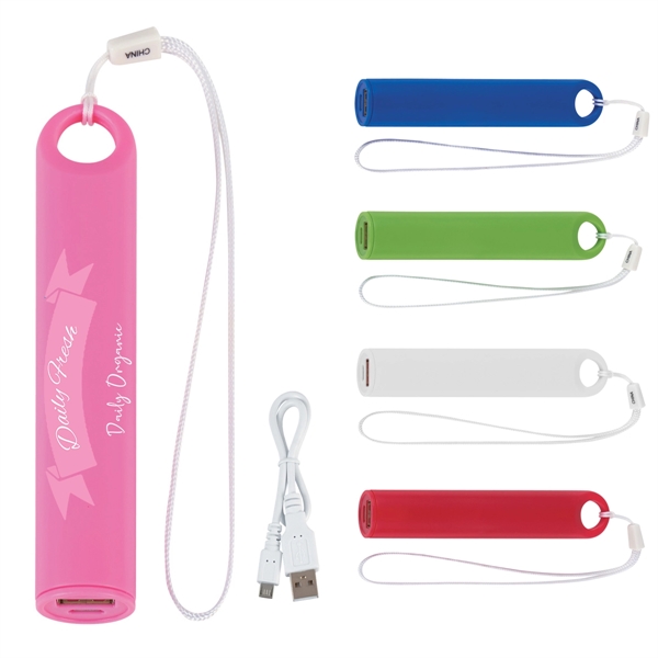 Slim Power Bank with Hand Strap - Slim Power Bank with Hand Strap - Image 0 of 9