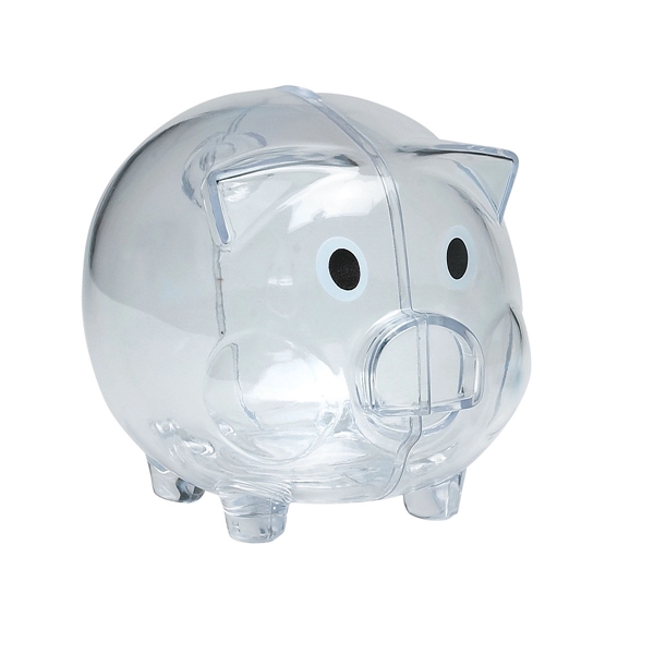 Plastic Pig-Shaped Coin Bank - Plastic Pig-Shaped Coin Bank - Image 1 of 5