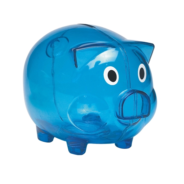 Plastic Pig-Shaped Coin Bank - Plastic Pig-Shaped Coin Bank - Image 4 of 5