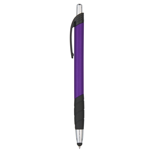 Sleek Plunger Action Pen with Stylus - Sleek Plunger Action Pen with Stylus - Image 6 of 7