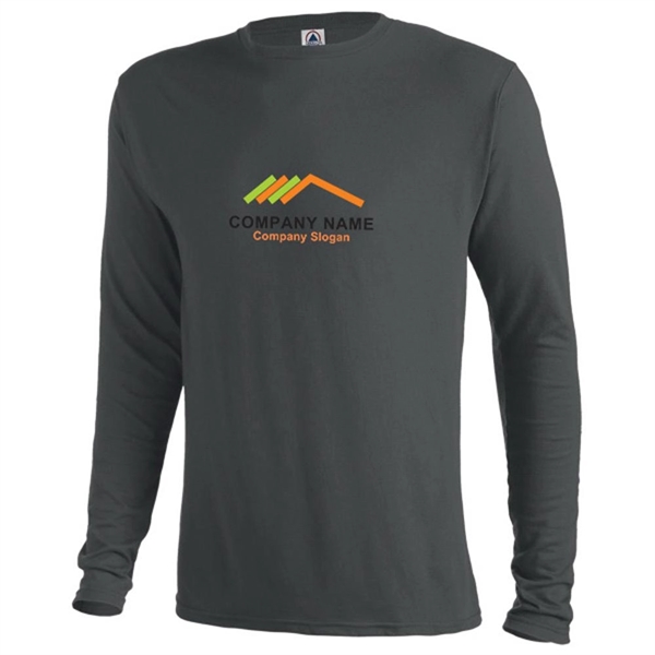 Moisture Wicking Long-Sleeve Adult Tee - Moisture Wicking Long-Sleeve Adult Tee - Image 3 of 11