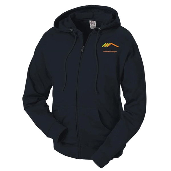 French Terry Fleece Hoodie with Zipper - French Terry Fleece Hoodie with Zipper - Image 1 of 10