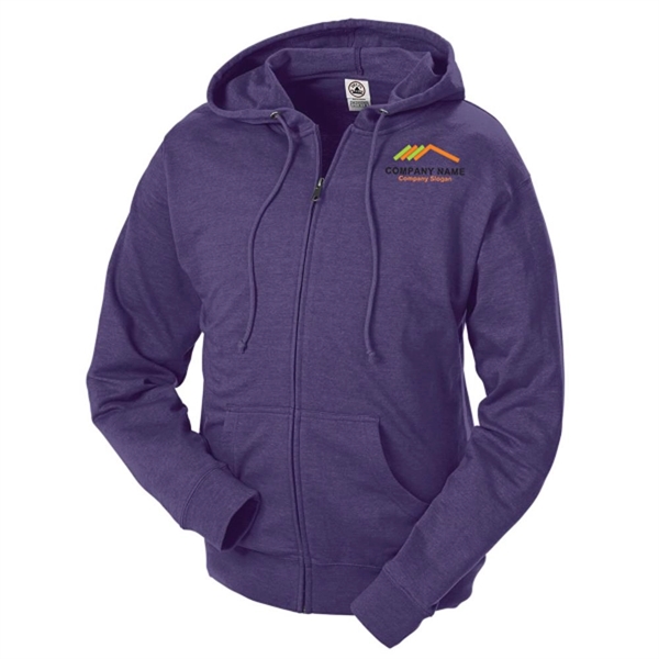 French Terry Fleece Hoodie with Zipper - French Terry Fleece Hoodie with Zipper - Image 2 of 10