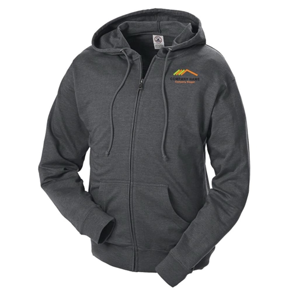 French Terry Fleece Hoodie with Zipper - French Terry Fleece Hoodie with Zipper - Image 3 of 10