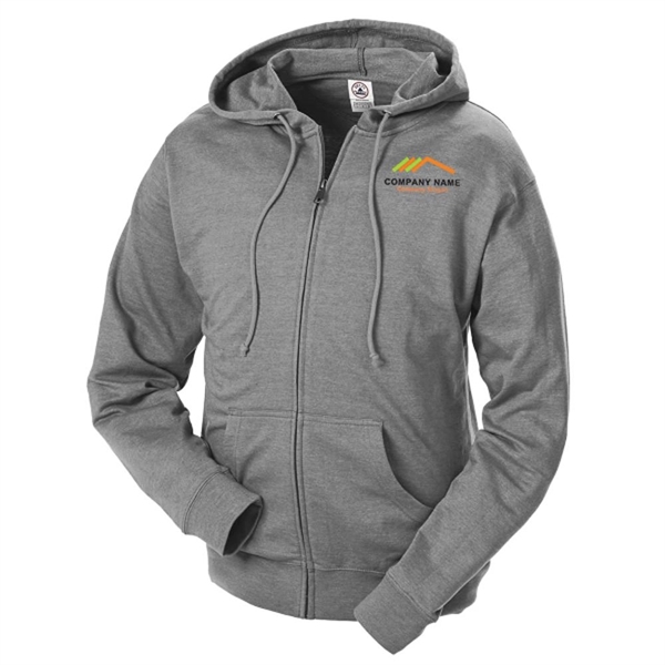 French Terry Fleece Hoodie with Zipper - French Terry Fleece Hoodie with Zipper - Image 5 of 10