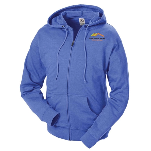 French Terry Fleece Hoodie with Zipper - French Terry Fleece Hoodie with Zipper - Image 6 of 10