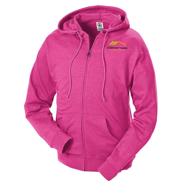 French Terry Fleece Hoodie with Zipper - French Terry Fleece Hoodie with Zipper - Image 7 of 10