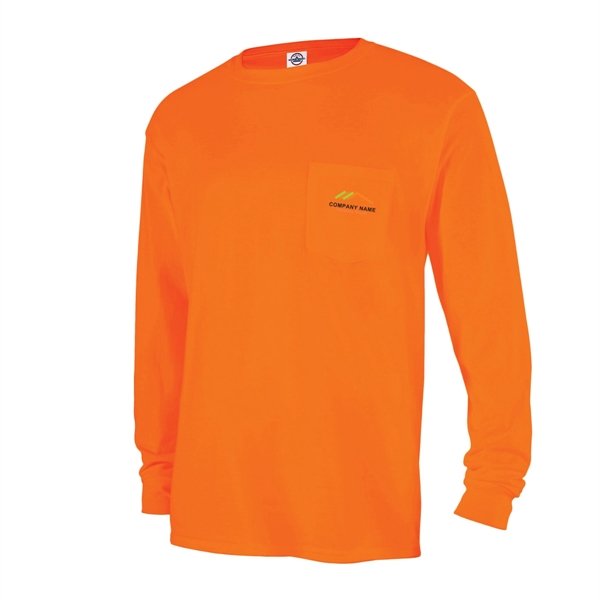 Stylish Long Sleeve Pocket Tee - Stylish Long Sleeve Pocket Tee - Image 1 of 5
