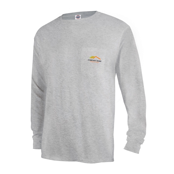 Stylish Long Sleeve Pocket Tee - Stylish Long Sleeve Pocket Tee - Image 2 of 5