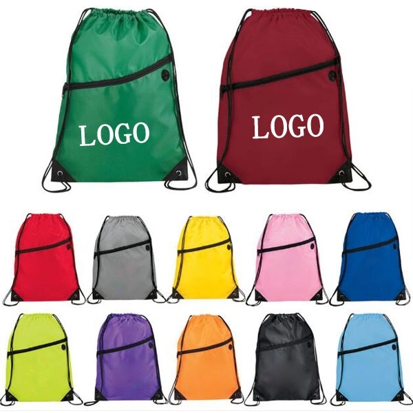 Headphone Slot Drawstring Polyester Bags - Headphone Slot Drawstring Polyester Bags - Image 7 of 14