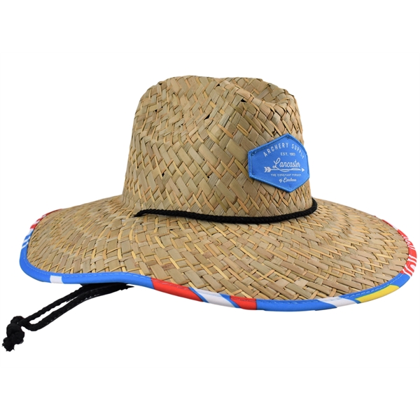 Sol Customized Straw Hat with Full color imprint - Sol Customized Straw Hat with Full color imprint - Image 6 of 9