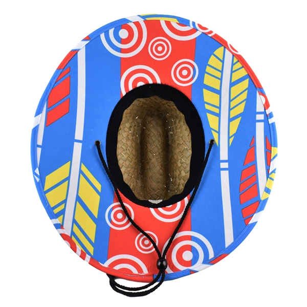 Sol Customized Straw Hat with Full color imprint - Sol Customized Straw Hat with Full color imprint - Image 4 of 9