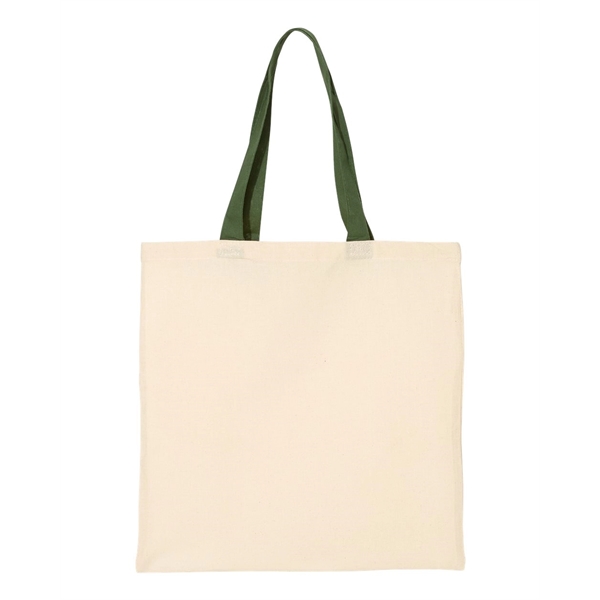 Q-Tees Economical Tote with Contrast-Color Handles - Q-Tees Economical Tote with Contrast-Color Handles - Image 28 of 66