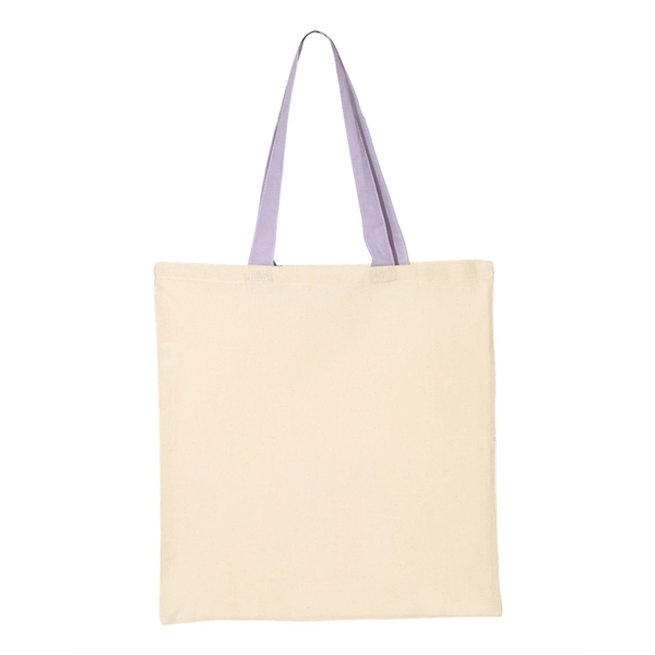 Q-Tees Economical Tote with Contrast-Color Handles - Q-Tees Economical Tote with Contrast-Color Handles - Image 32 of 66