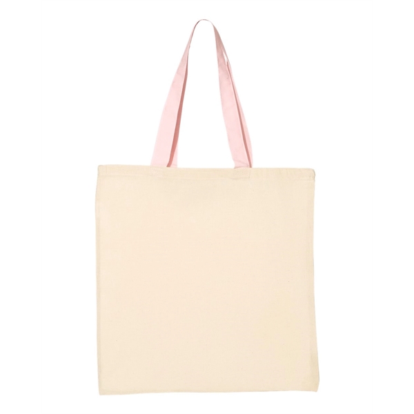 Q-Tees Economical Tote with Contrast-Color Handles - Q-Tees Economical Tote with Contrast-Color Handles - Image 33 of 66