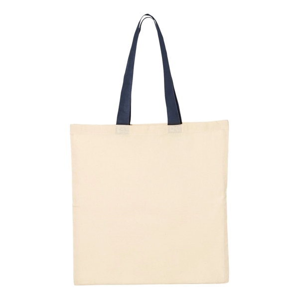 Q-Tees Economical Tote with Contrast-Color Handles - Q-Tees Economical Tote with Contrast-Color Handles - Image 36 of 66