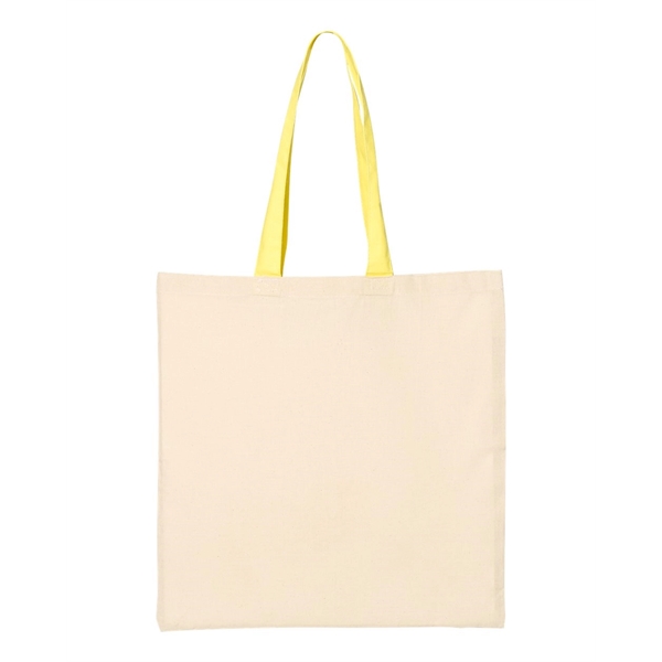 Q-Tees Economical Tote with Contrast-Color Handles - Q-Tees Economical Tote with Contrast-Color Handles - Image 44 of 66