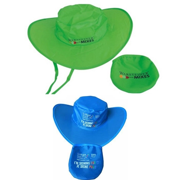 Promotional Foldable Cowboy Hat With Pouch - Promotional Foldable Cowboy Hat With Pouch - Image 4 of 5