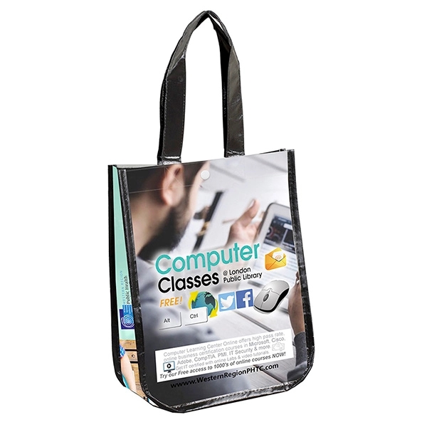 9-1/4" x 12" x 4 1/2" Non-Woven Full Color Wrap Tote LAUREN