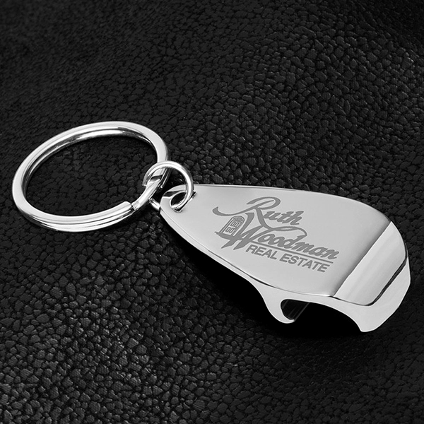 Elite Laser Engraved Metal Bottle Opener Keyholder.