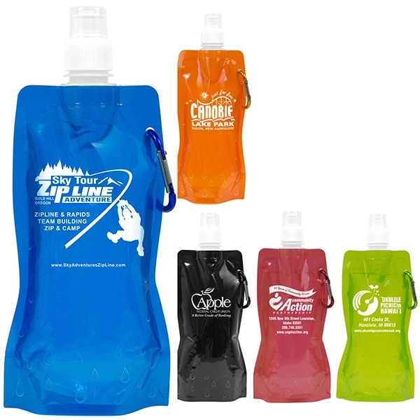 Roll Up 18 oz Foldable Water Bottle With Matching Carabiner - Roll Up 18 oz Foldable Water Bottle With Matching Carabiner - Image 0 of 31