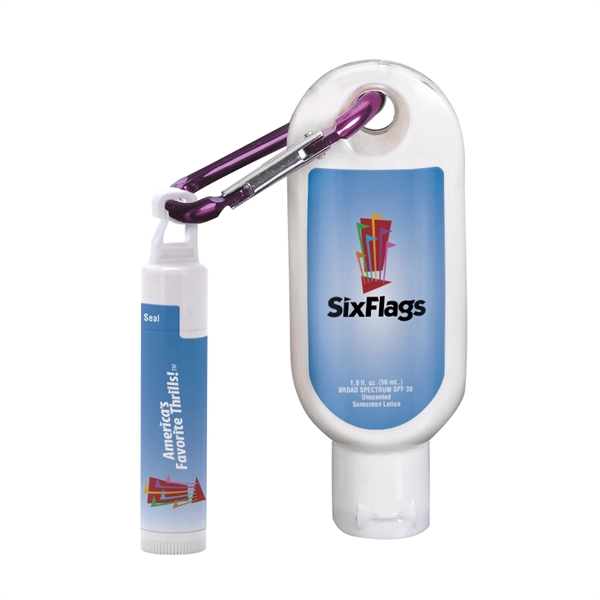 1.9 oz SPF30 Sunscreen with Carabiner and SPF15 Lip Balm - 1.9 oz SPF30 Sunscreen with Carabiner and SPF15 Lip Balm - Image 3 of 5