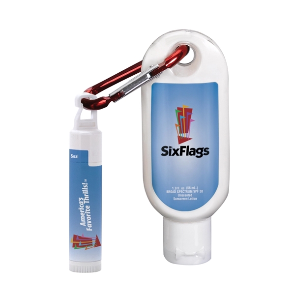 1.9 oz SPF30 Sunscreen with Carabiner and SPF15 Lip Balm - 1.9 oz SPF30 Sunscreen with Carabiner and SPF15 Lip Balm - Image 4 of 5