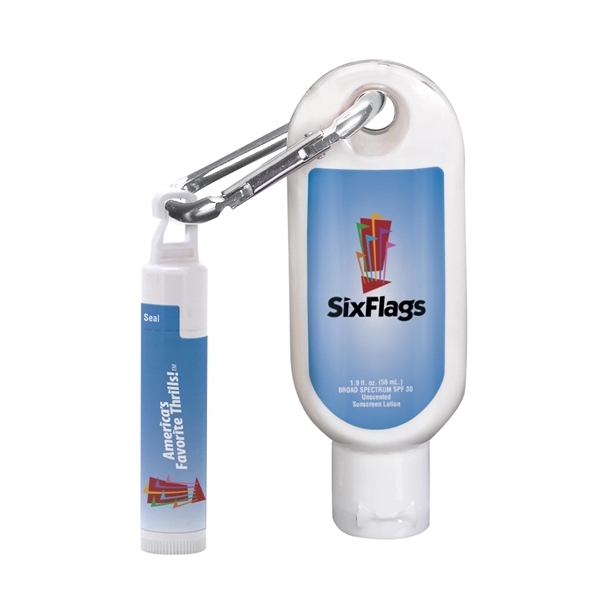 1.9 oz SPF30 Sunscreen with Carabiner and SPF15 Lip Balm - 1.9 oz SPF30 Sunscreen with Carabiner and SPF15 Lip Balm - Image 5 of 5