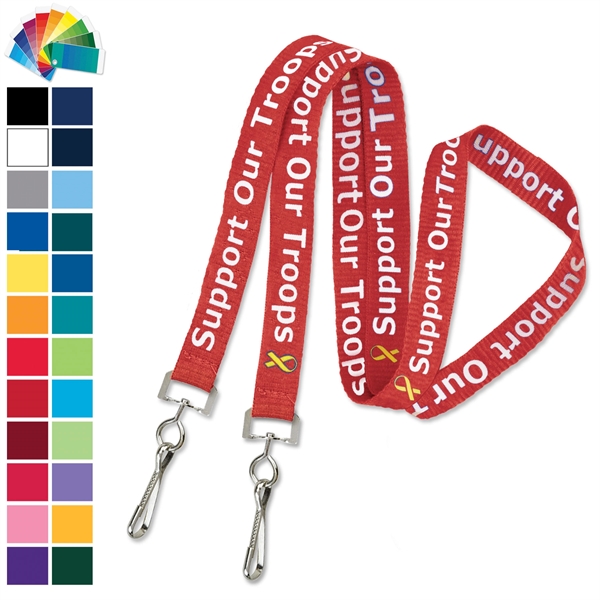 5/8" Event-Style Custom Silkscreen Lanyard/Face Mask Holder - 5/8" Event-Style Custom Silkscreen Lanyard/Face Mask Holder - Image 0 of 8