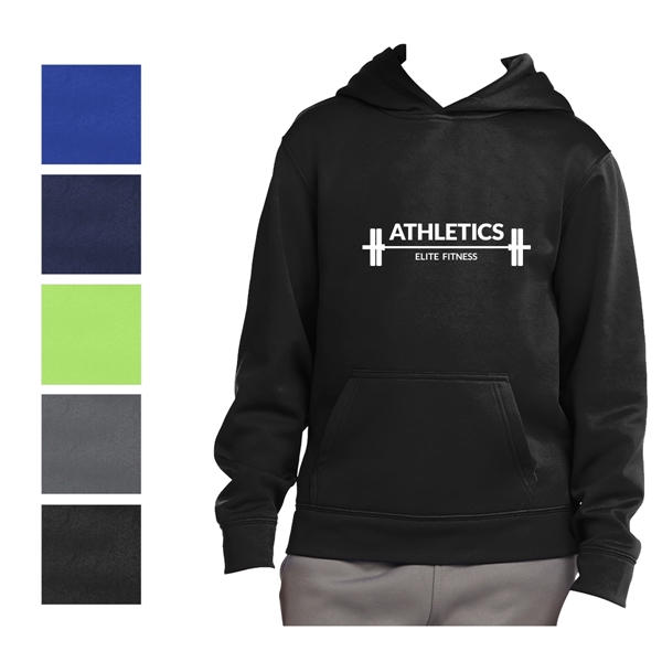 Sport-Tek® Sport-Wick® Youth's Fleece-Made Pullover Hoodie - Sport-Tek® Sport-Wick® Youth's Fleece-Made Pullover Hoodie - Image 0 of 6