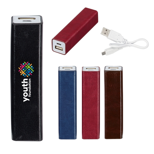 High Tech Leatherette Power Bank - High Tech Leatherette Power Bank - Image 0 of 6