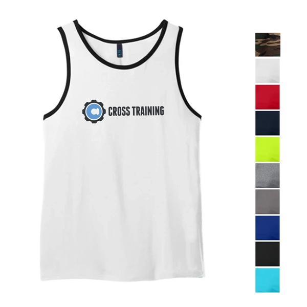 District® Male Youth's Cotton Ringer Tank Top - District® Male Youth's Cotton Ringer Tank Top - Image 0 of 10