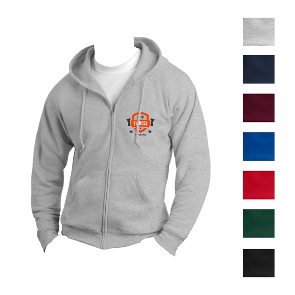 Hanes® EcoSmart® Zippered Sweatshirt Hoodie - Hanes® EcoSmart® Zippered Sweatshirt Hoodie - Image 0 of 7