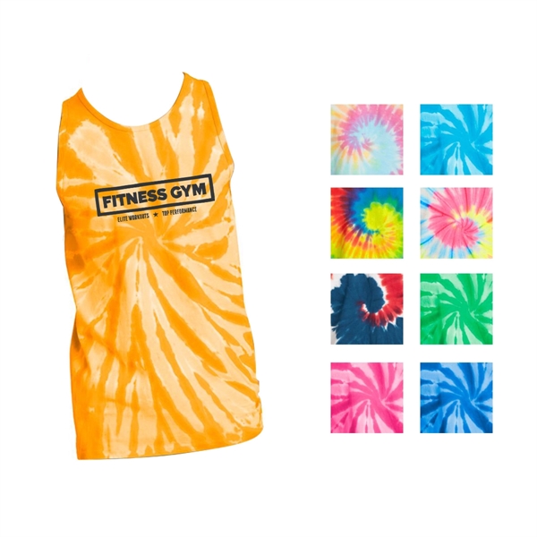 Customizable Tie-dye Tank Top - Customizable Tie-dye Tank Top - Image 0 of 8
