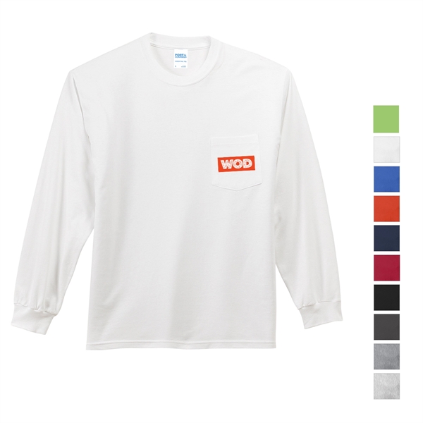 Stylish Long Sleeve Pocket Tee - Stylish Long Sleeve Pocket Tee - Image 0 of 9