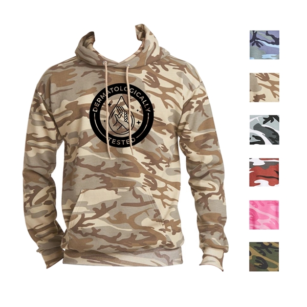 Comfortable Camo Hooded Sweatshirt - Comfortable Camo Hooded Sweatshirt - Image 0 of 6