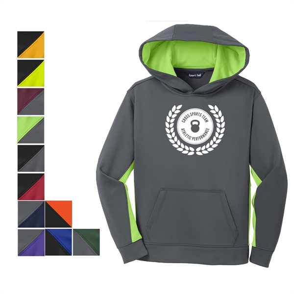 Colorblock Designed Hooded Sweatshirt - Colorblock Designed Hooded Sweatshirt - Image 0 of 11