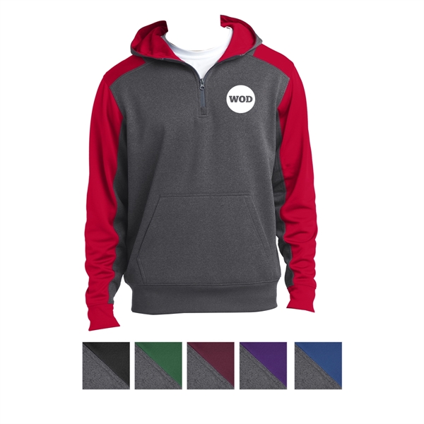 Amadril Colorblock 1/4-Zip Hooded Sweatshirt - Amadril Colorblock 1/4-Zip Hooded Sweatshirt - Image 0 of 7
